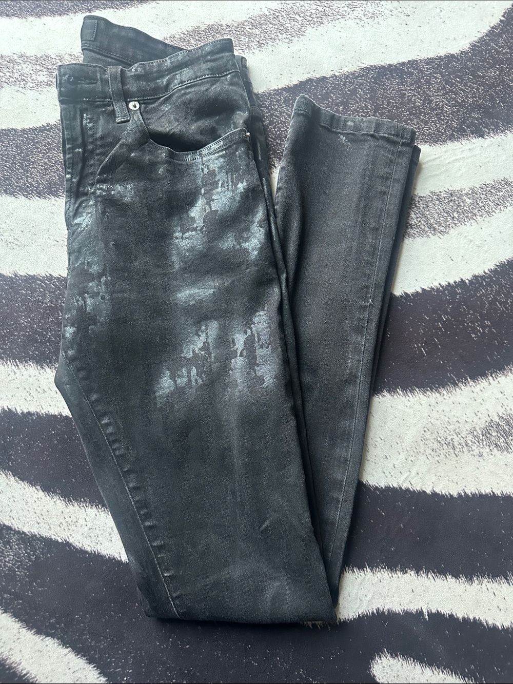 Karl Lagerfeld Black Washed Effect Jeans
